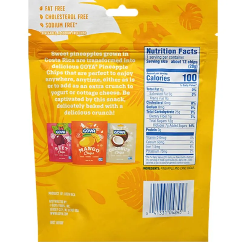 Goya Pineapple Fruit Chips: 6-Piece Case - Image 2