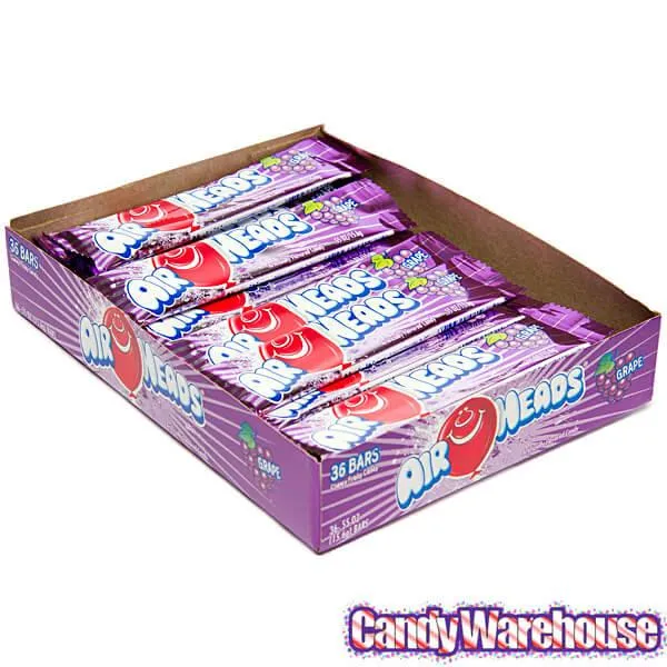 AirHeads Taffy Candy Bars - Grape: 36-Piece Box - Image 3