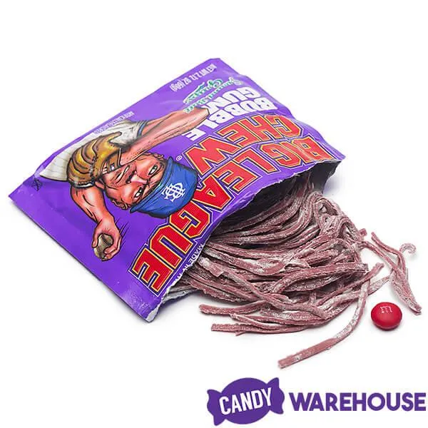 Big League Chew Bubble Gum Packs - Grape: 12-Piece Box - Image 2