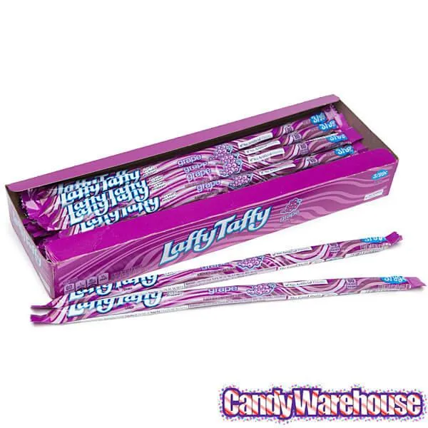 Laffy Taffy Candy Ropes - Grape: 24-Piece Box - Image 3