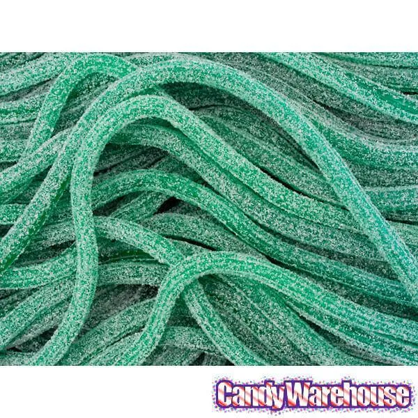 Dorval Sour Power Straws Candy - Green Apple: 200-Piece Tub - Image 4