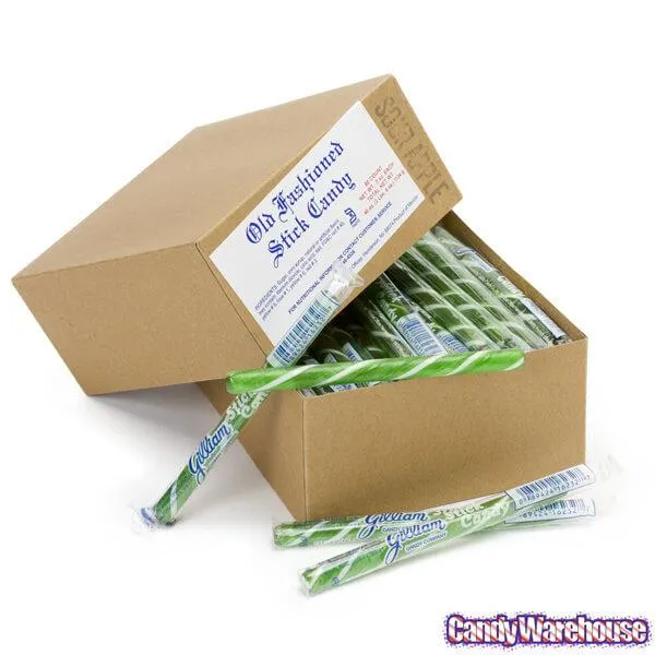 Old Fashioned Hard Candy Sticks - Green Apple: 80-Piece Box - Image 4