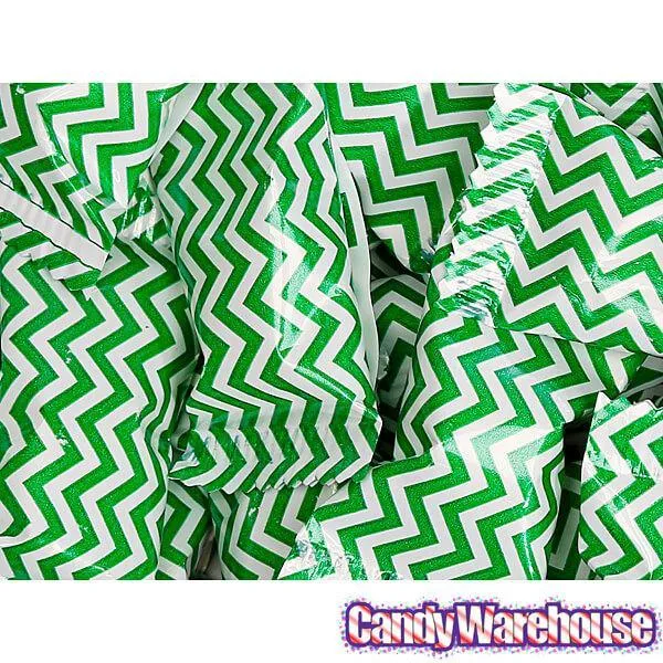 Green Chevron Stripe Wrapped Butter Mint Creams: 300-Piece Case - Image 2