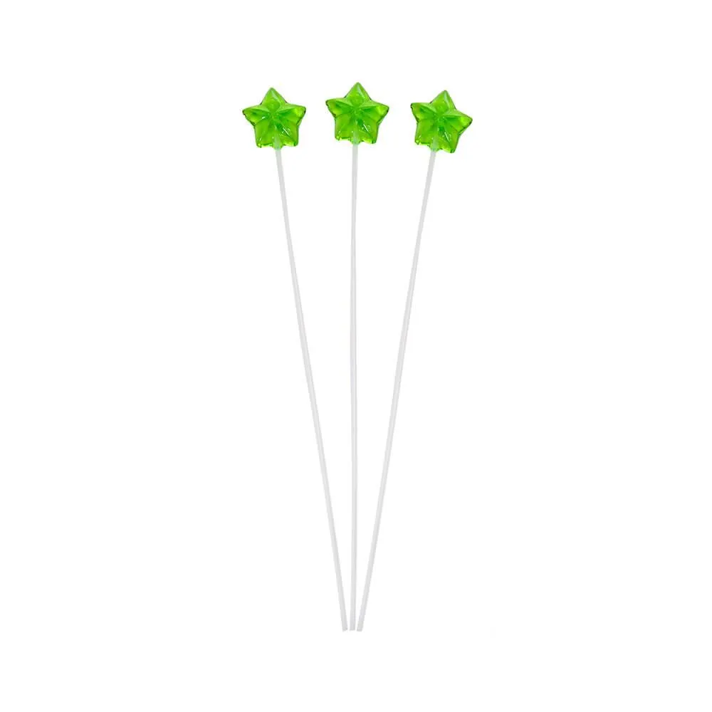 Twinkle Candy Star Lollipops - Green: 120-Piece Bag