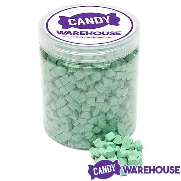 Tiny Sugar Candy Hearts - Green: 1.5LB Jar - Image 3