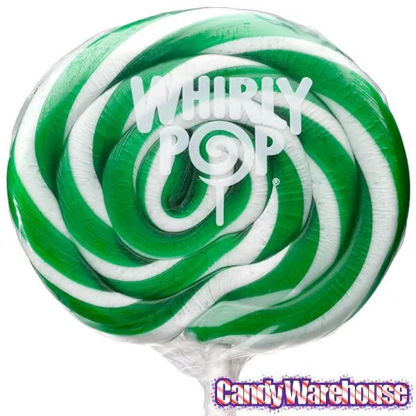Whirly Pop 1.5-Ounce Swirl Suckers - Green: 24-Piece Display - Image 3