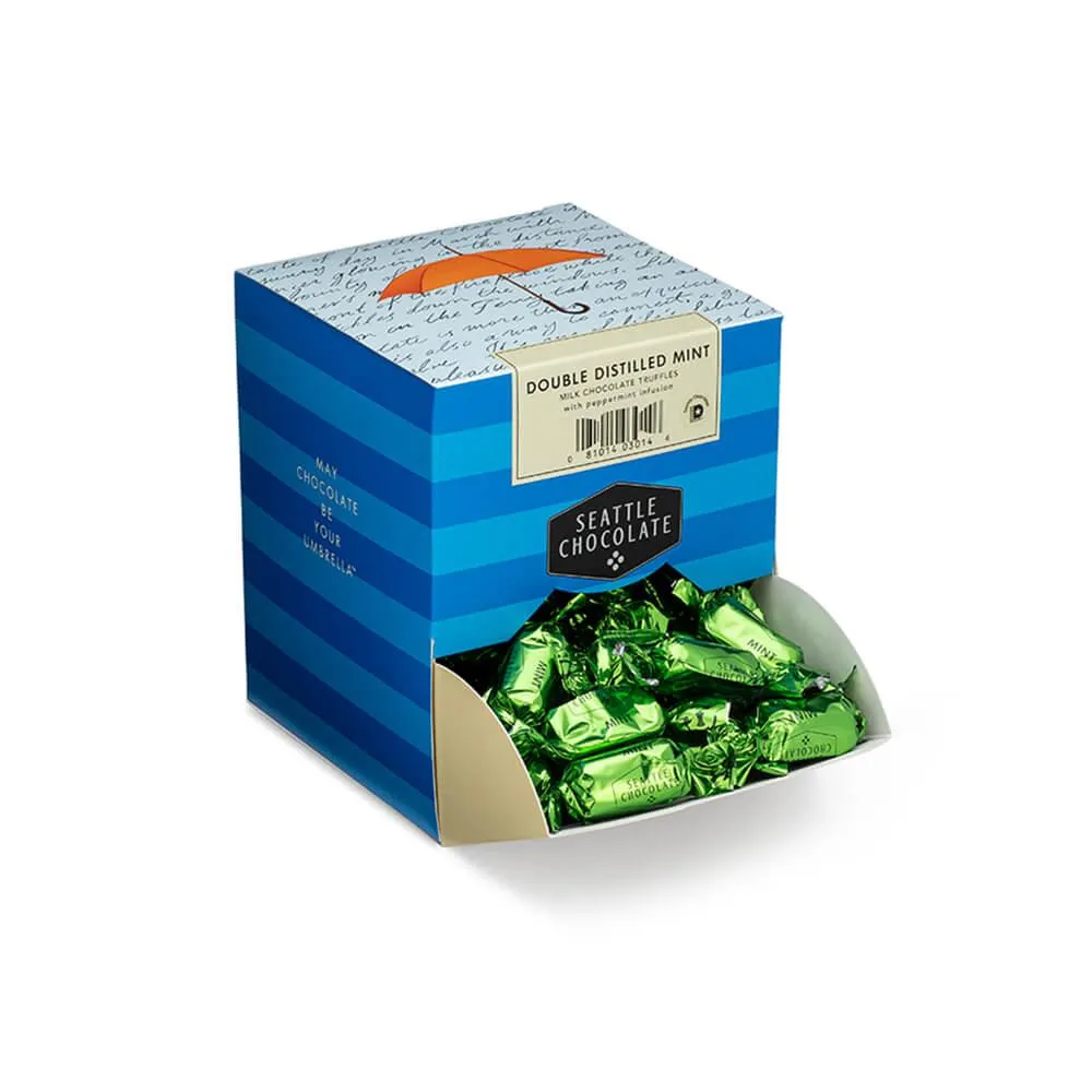 Green Wrapped Mint Milk Chocolate Truffles: 2LB Box - Image 2
