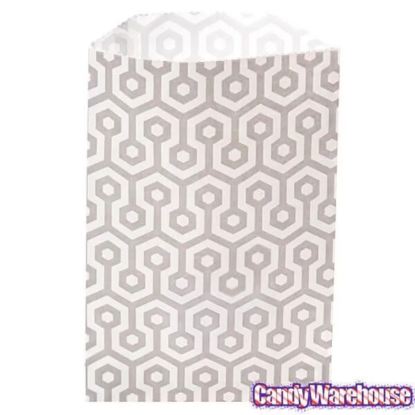 Grey Honeycomb Candy Bags: 25-Piece Pack - Image 4