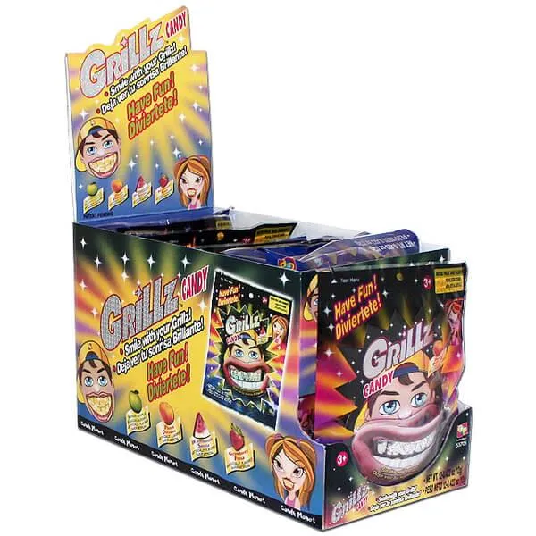 Grillz Metal Teeth Candy Packs: 12-Piece Box - Image 2