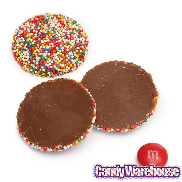 Guittard Milk Chocolate Wafers with Colored Nonpareils: 20LB Bag - Image 2