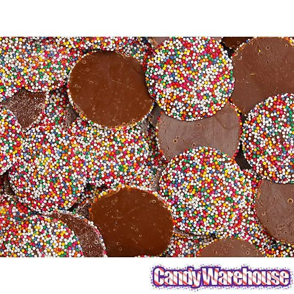 Guittard Milk Chocolate Wafers with Colored Nonpareils: 20LB Bag - Image 3