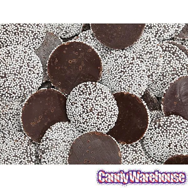 Guittard Semisweet Chocolate Wafers with White Nonpareils: 20LB Bag - Image 3