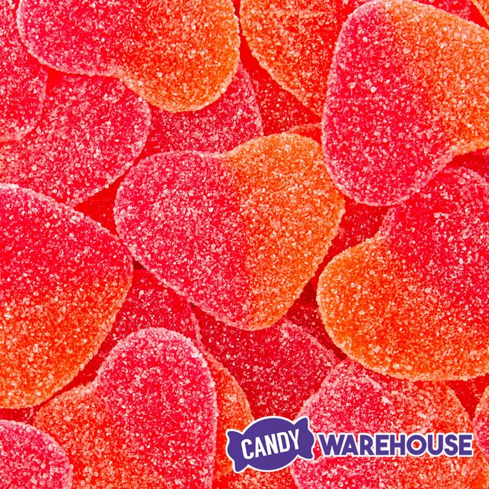 Gummy Sour Peach Hearts: 5LB Bag - Image 3