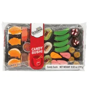 Gummy Sushi Candy Bento Box Tray: 6-Piece Case