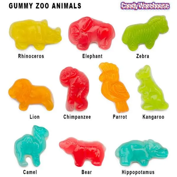 Gummy Zoo Animals Assortment: 5LB Bag - Image 2