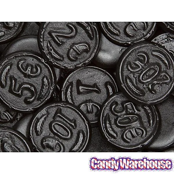 Gustaf's Black Licorice Coins: 1KG Bag - Image 2