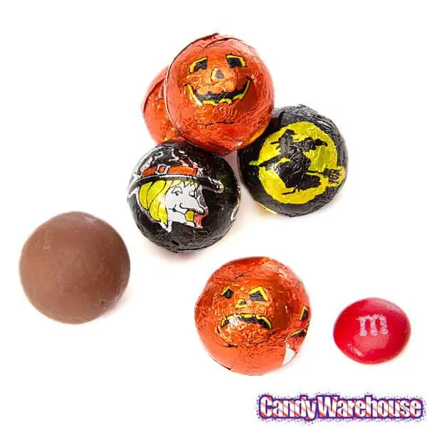 Halloween Foiled Chocolate Balls Candy: 2LB Bag - Image 2