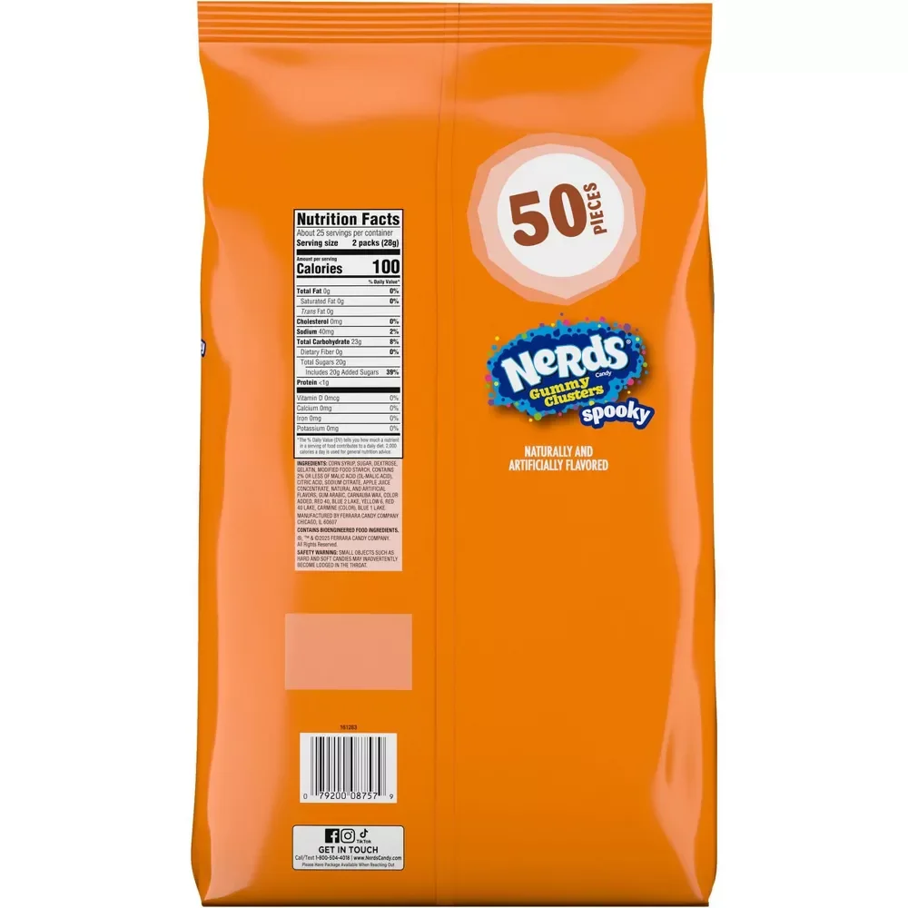 Halloween Nerds Gummy Clusters Packs: 50-Piece Bag - Image 2