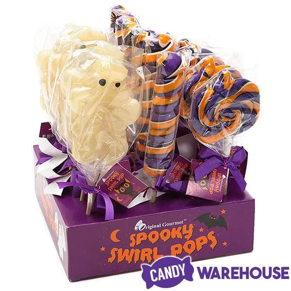 Halloween Swirl Lollipops Assortment: 18-Piece Display - Image 2