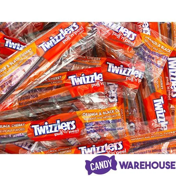 Halloween Twizzlers Orange and Black Cherry Twists Snack Size Packs: 10.12-Ounce Bag - Image 3