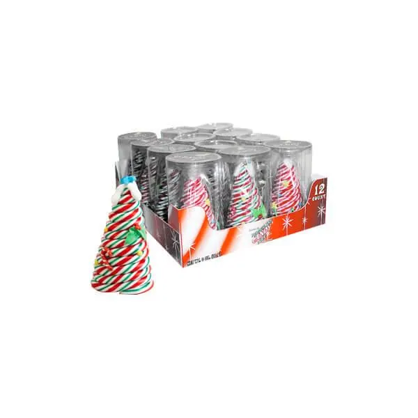 Bee International Hand Decorated Candy Cane Christmas Trees: 12-Piece Box - Image 2