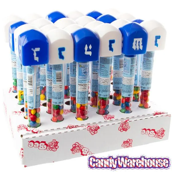 Bee International Hanukkah Dreidel Candy Tubes: 24-Piece Display - Image 4