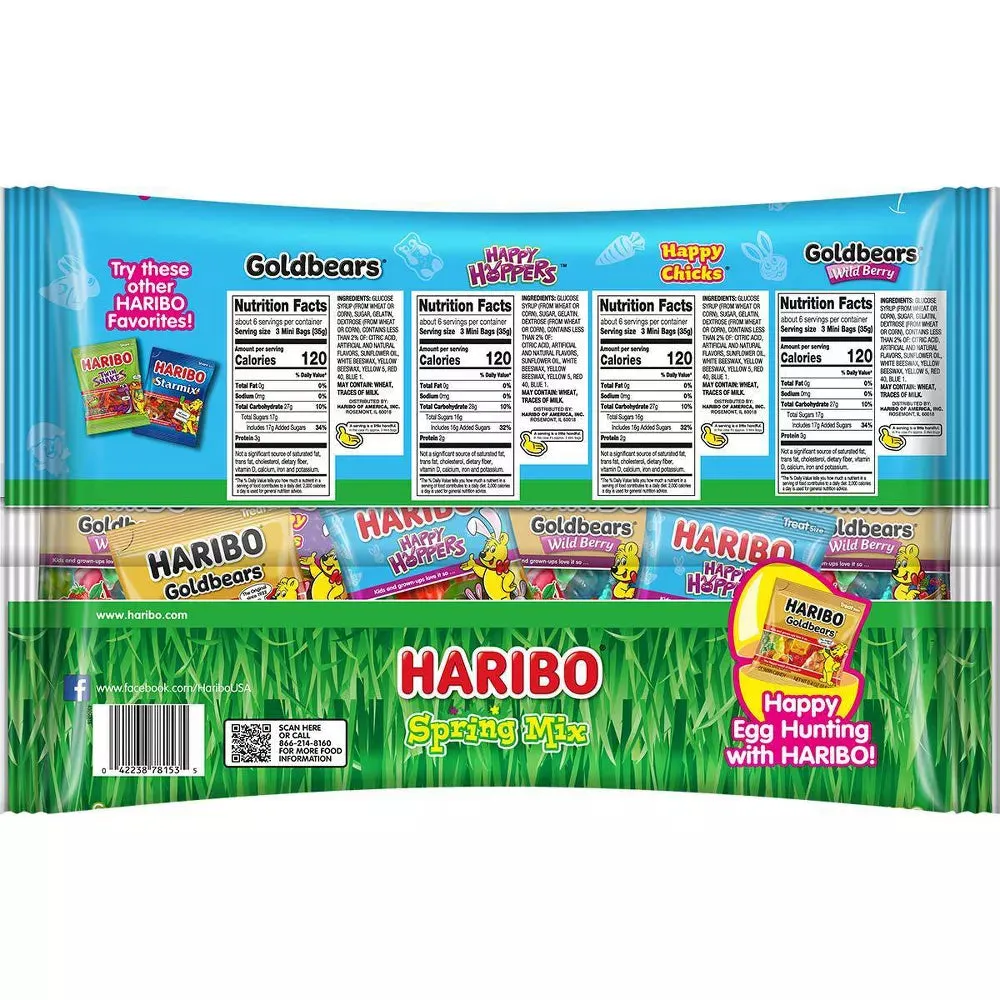Haribo Easter Spring Mix Gummy Candy Fun Packs: 75-Piece Bag - Image 7