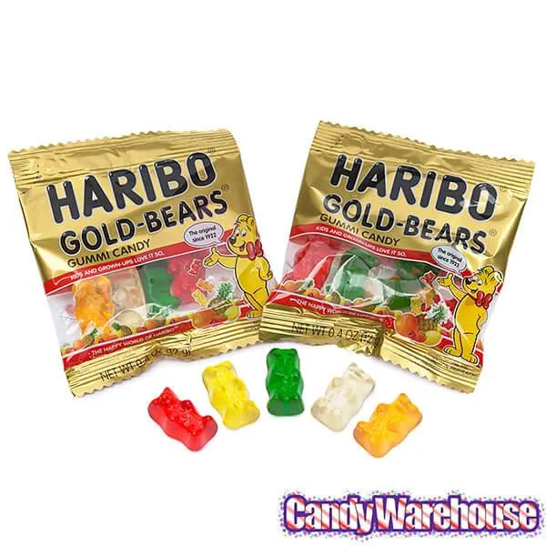 Haribo Gold-Bears Gummy Bears 0.4-Ounce Packs: 54-Piece Tub - Image 4