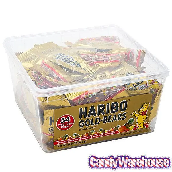 Haribo Gold-Bears Gummy Bears 0.4-Ounce Packs: 54-Piece Tub - Image 5
