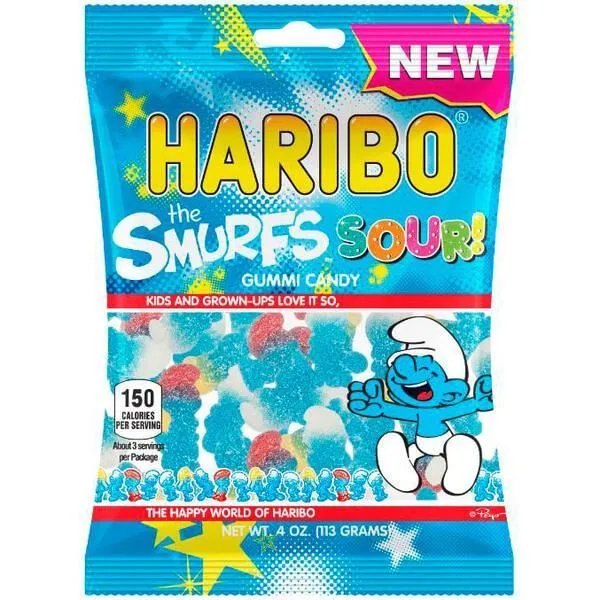 Haribo Gummy Sour Smurfs Candy: 3LB Box - Image 3