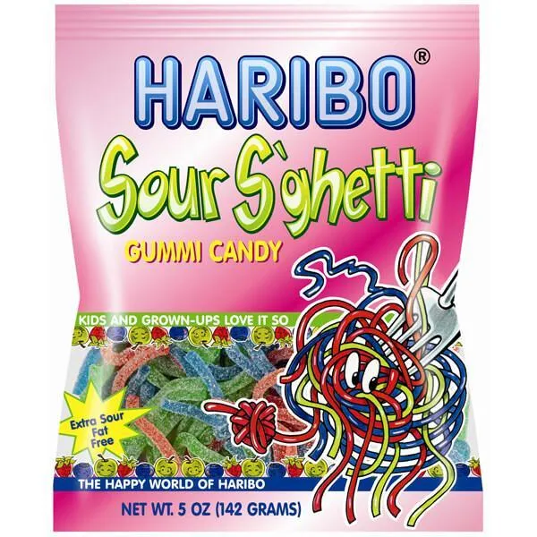 Haribo Gummy Sour Spaghetti Candy: 3.75LB Box - Image 3