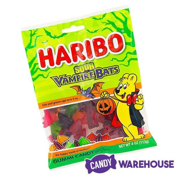 Haribo Halloween Sour Vampire Bats Gummy Candy: 3LB Box - Image 4