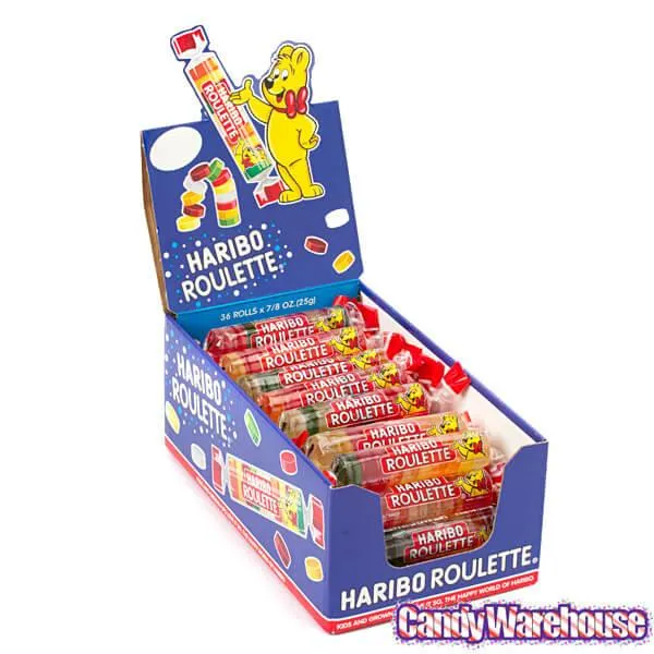 Haribo Roulette Gummy Candy Rolls: 36-Piece Box - Image 2