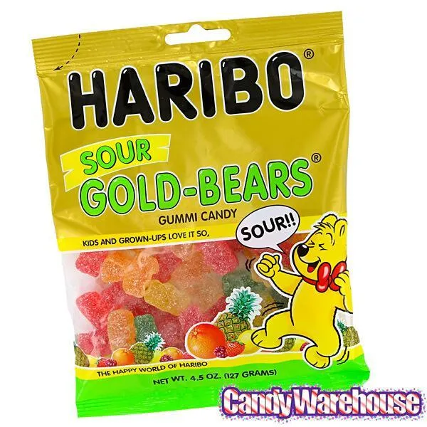 Haribo Gold-Bears Sour Gummy Bears Candy: 3LB Box - Image 3