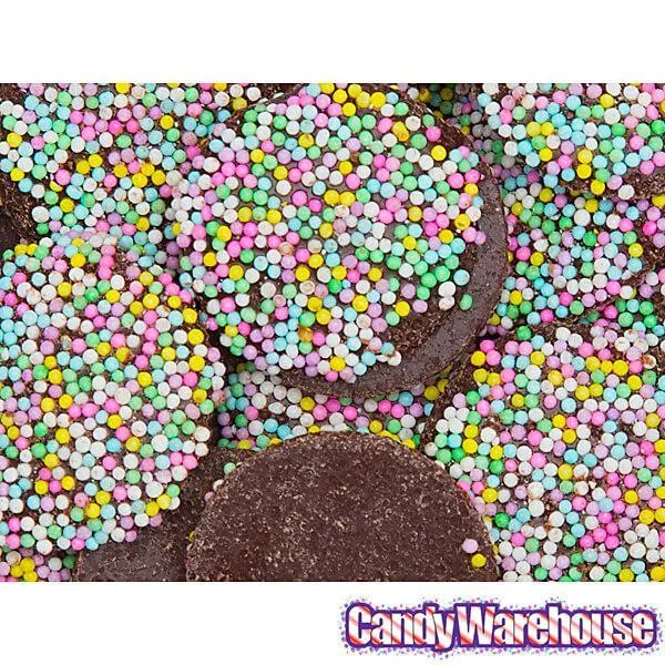 Necco Haviland Dark Chocolate NonPareils Candy: 3LB Box - Image 3