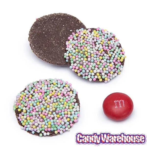 Necco Haviland Dark Chocolate NonPareils Candy: 3LB Box - Image 4