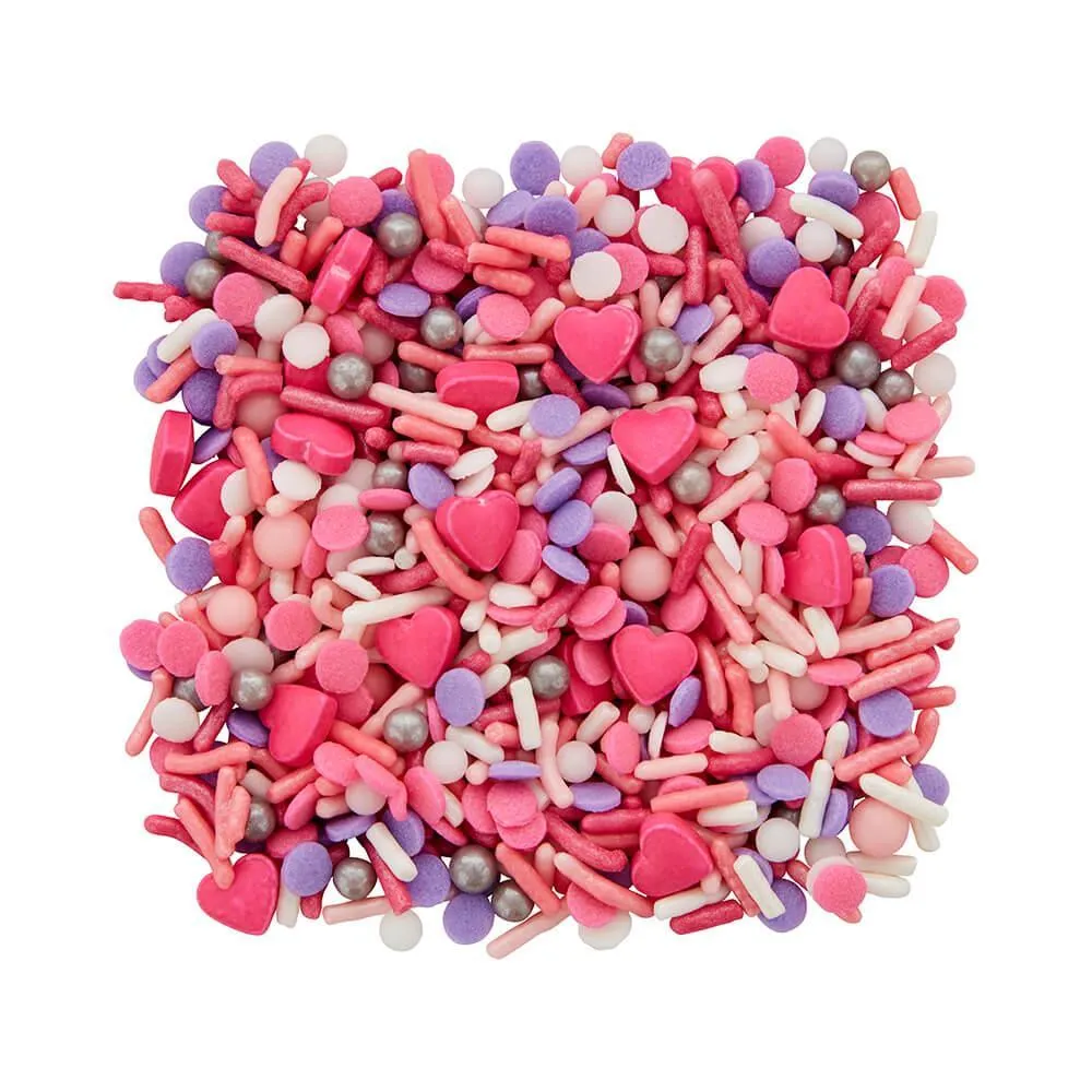 Hearts and Jimmies Mix Sprinkles: 4-Ounce Bottle - Image 2