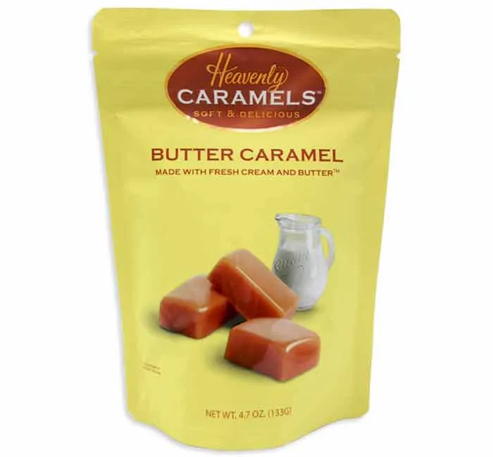 Heavenly Caramels - Vanilla Butter Peg Bag: 12-Piece Case