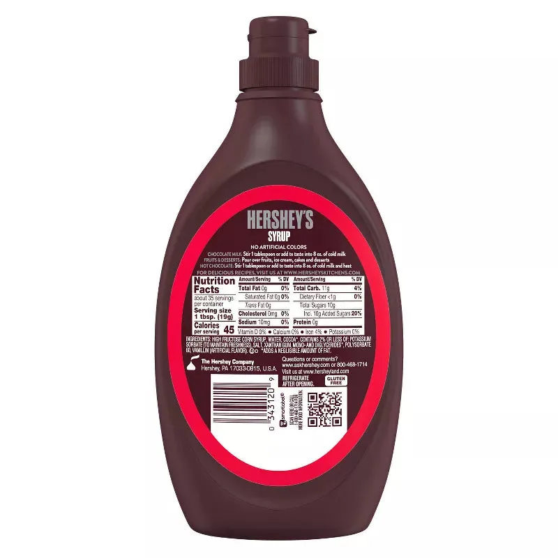 Hershey's Chocolate Flavor Syrup: 24-Ounce Bottle - Image 2