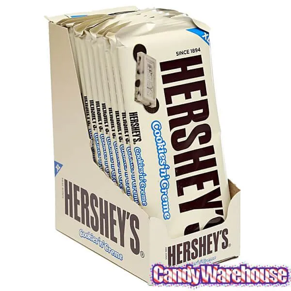 Hershey's Cookies n Creme 4-Ounce Jumbo Candy Bars: 12-Piece Box - Image 3