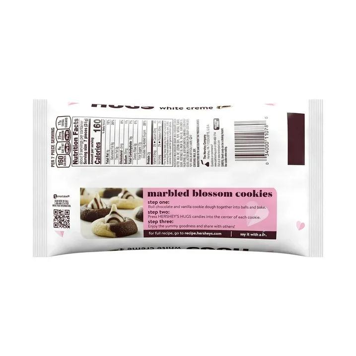 Hershey's Hugs & Kisses Pink Foil White Creme Chocolate Candy: 10-Ounce Bag - Image 3