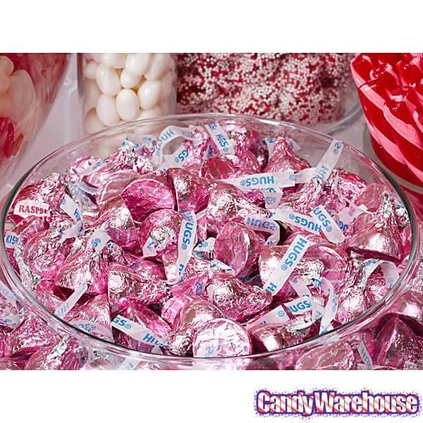 Hershey's Hugs Pink Foiled Raspberry Chocolate Candy: 60-Piece Bag - Image 5