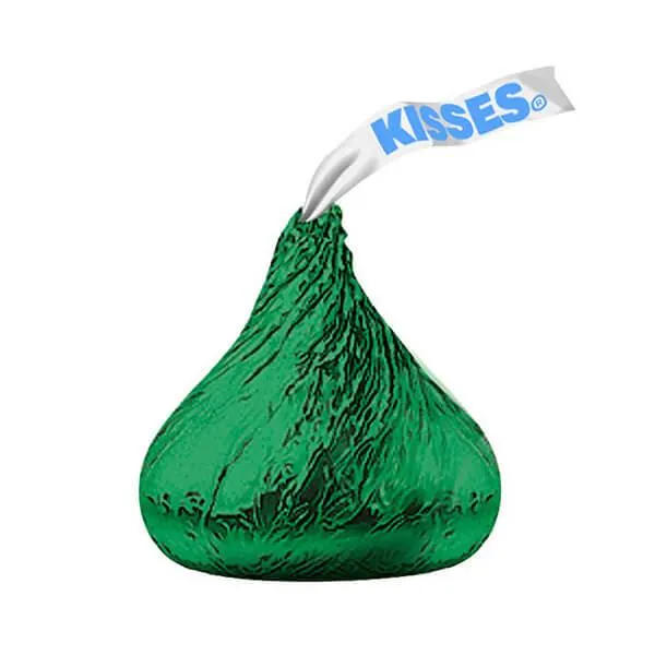 Hershey's Kisses Green Foiled Milk Chocolate Candy: 11LB Case - Image 3
