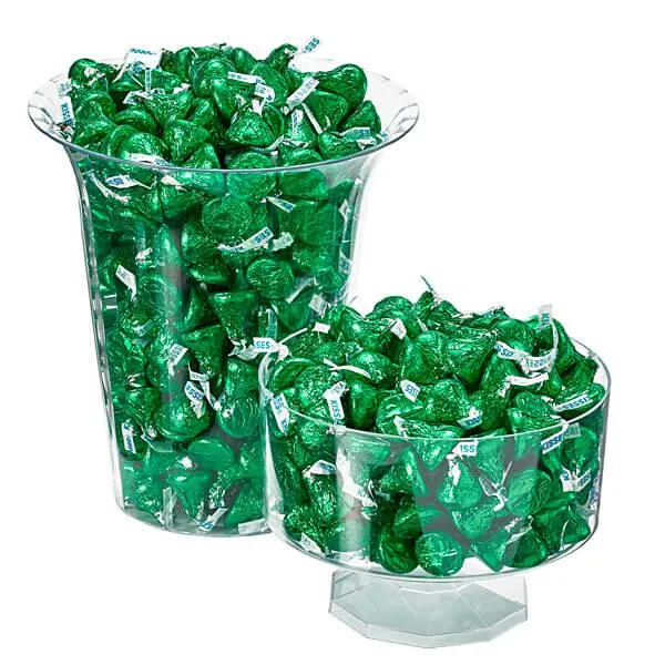 Hershey's Kisses Green Foiled Milk Chocolate Candy: 11LB Case - Image 6