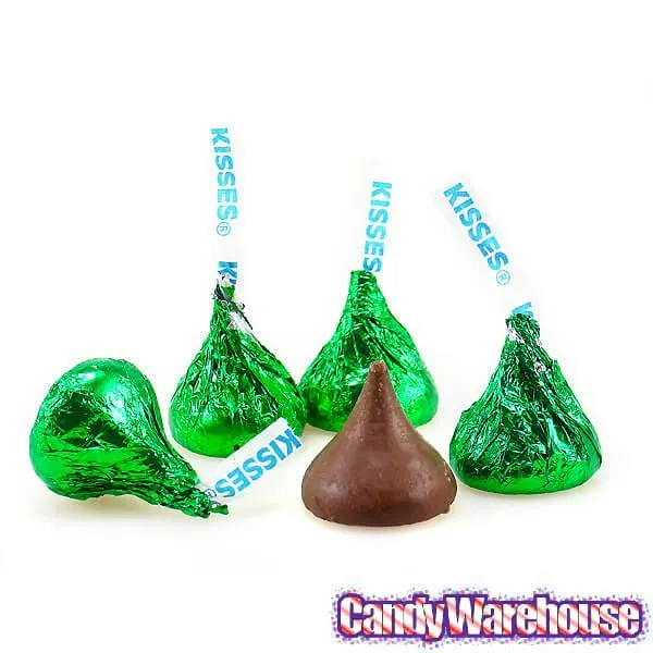 Hershey's Kisses Green Foiled Milk Chocolate Candy: 11LB Case - Image 7