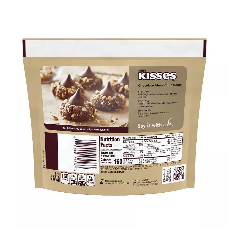 Hershey's Kisses Gold Foiled Milk Chocolate with Almonds Candy: 10-Ounce Bag - Image 6