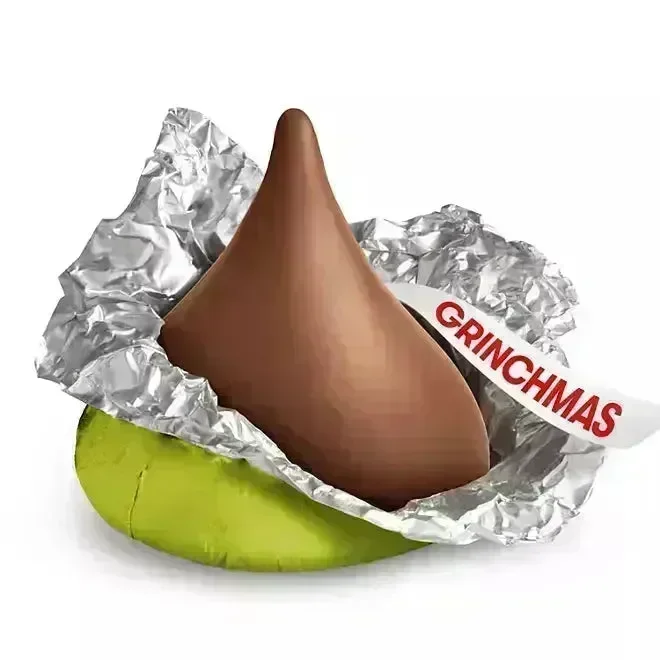 Hershey's Kisses Grinch Christmas Milk Chocolate Candy: 6-Ounce Tube - Image 2