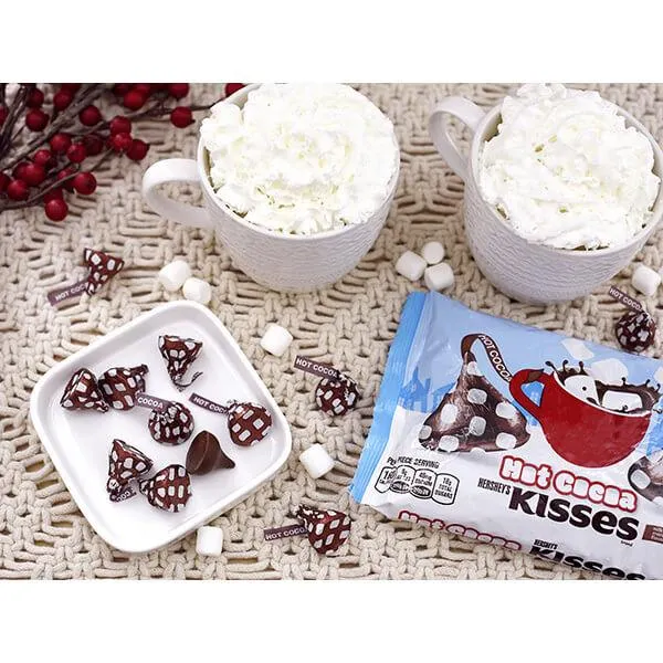 Hershey's Kisses Hot Cocoa Milk Chocolates with Marshmallow Creme: 9-Ounce Bag - Image 3