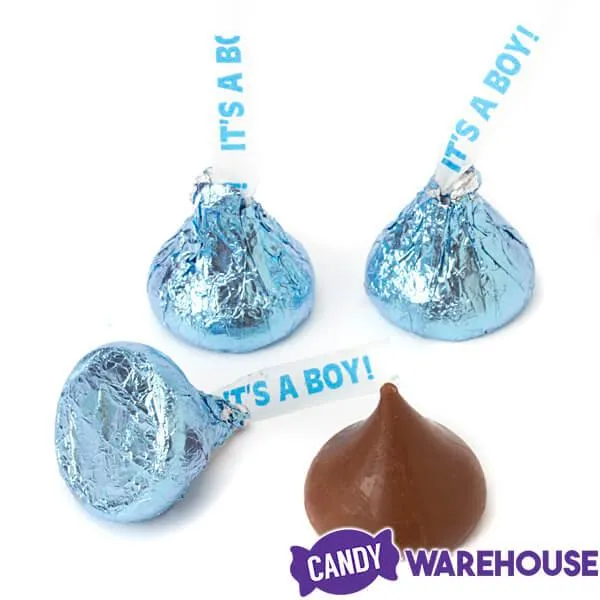 Hershey's Kisses It's a Boy Blue Foiled Milk Chocolate Candy: 3LB Bag - Image 4
