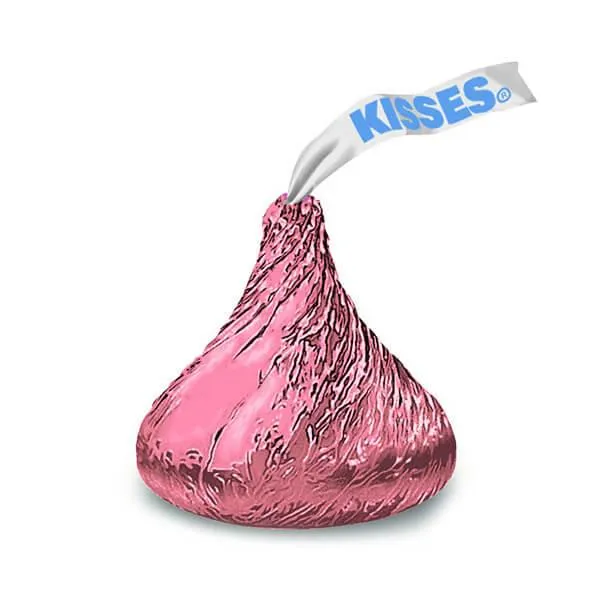 Hershey's Kisses Pink Foiled Milk Chocolate Candy: 11LB Case - Image 4